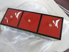 Japanese Lacquer Box Jewellery Box/chest Of Drawers 12" tall Red/Black