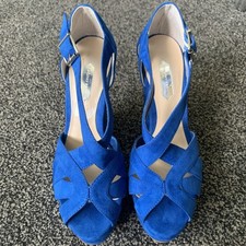 Ladies New With Tag Cobalt Blue Open Wedge Shoes Size 5 From Dorothy Perkins
