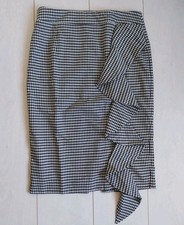 Next  Skirt Size 10 Dogtooth Houndstooth Pencil Black White Office Smart