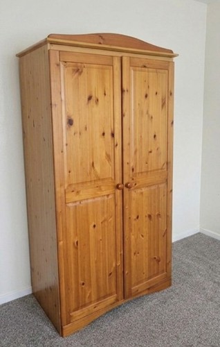 Pine wardrobe door hinged - pine,