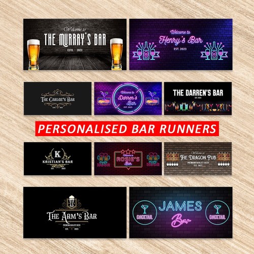 Personalised any text beer mat - any,