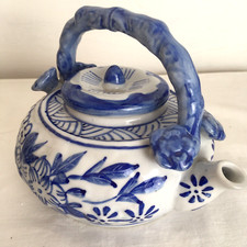 Vintage Blue & White Teapot