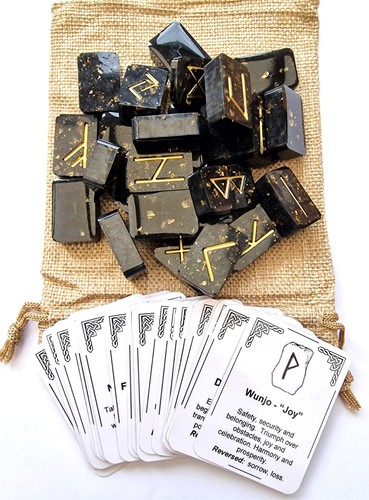 Futhark handmade resin runes - futhark,