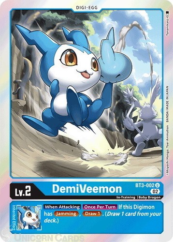 Bt3 002 demiveemon uncommon - demiveemon, ::