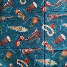 3 yds cotton Hawaiian print