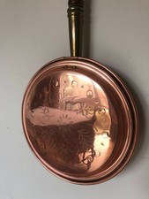 Antique copper warming pan