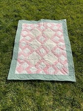 Small Handmade Patchwork Quilt, Cot Size