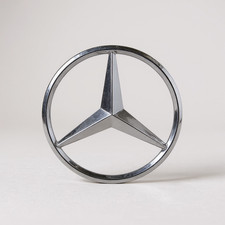 Fits Mercedes Benz Badge Emblem Rear Boot Chrome Silver 80mm UK