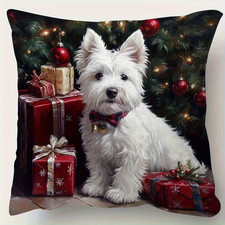 Super Soft Westie Cushion Cover X 2  (45cm x 45CM) 🎄🎁🎅