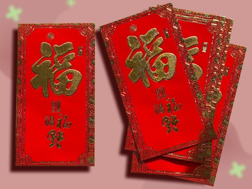 6pc chinese red envelopes - chinese,