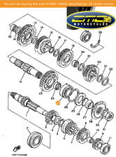 (10) Yamaha R1 MT10 14B 2CR 2009-2019 Gearbox bearing 93305-20605 NEW