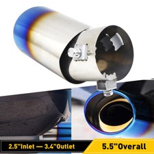 Car Blue Dual Exhaust Pipe