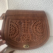 Moroccan Leather Bag Handmade Women's Leather Handbag Real Leather Shoulder Bag