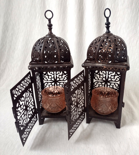 Pair moroccan style candle - pair,