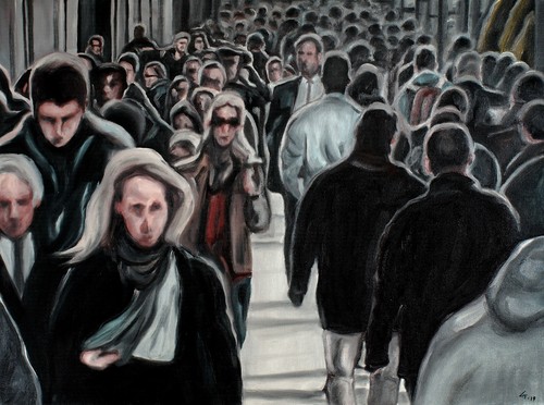 Original oil painting urban - painting,