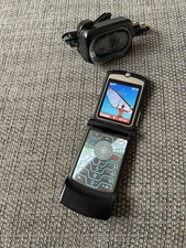 Motorola V3 RAZR Flip Mobile Phone Unlocked Fully Working Rare Black Retro GC