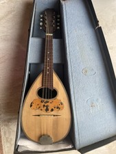 Old Italian Bowlback Mandolin With Case. Good Playable Condition
