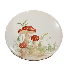 Vtg Mushroom Tile Trivet