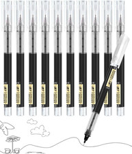 10 Pack Black Gel Pens 0.5mm
