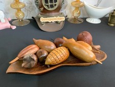 Wooden nut dish with exotic