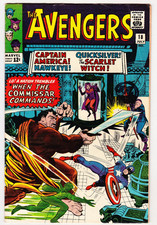 AVENGERS # 18 - vs. THE COMMISSAR / HECK ART / KIRBY COVER - BRIGHT MARVEL 1965