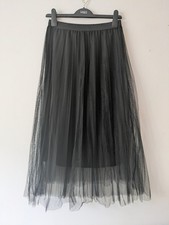 Black Tulle Midi Skirt S/M