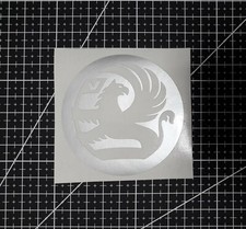 2 X VAUXHALL Car Decal Vinyl Sticker size 7.5 X 7.5 cm  ( 2 x Silver Colour ) 
