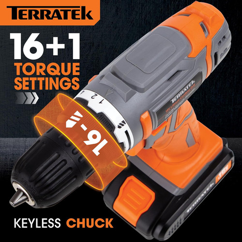 Cordless 18v drill set 13pc - cordless,