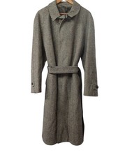 Vintage Crombie Men's Wool Multicoloured Coat Button Up Size 50 CG C23 