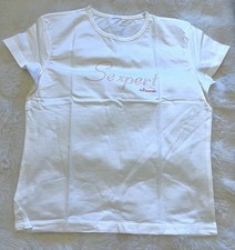 Ann Summers White Pink Casual Summer/Pyjama T-Shirt Top - Size 14-16 - New