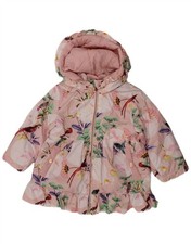 TED BAKER Baby Girls Hooded Padded Jacket 9-12 Months Pink Floral OG25