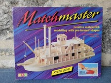 Matchmaster 'River Boat' Match Stick Model Kit Vintage 1994 Started See Pictures