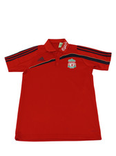 Liverpool FC Adidas Polo Shirt Red Carlsberg Sponsor Size Pit to Pit 102 cm