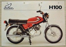 HONDA H100-A Motorcycle Sales Specification Leaflet c1982-83