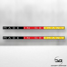 2x Made in Germany German Flag Euro DUB Car Window Bumper Vinyl Decal Stickers
