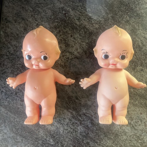 Pair vintage vinyl kewpie - vinyl,