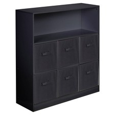 Wide 7 Cube Bookcase Wooden