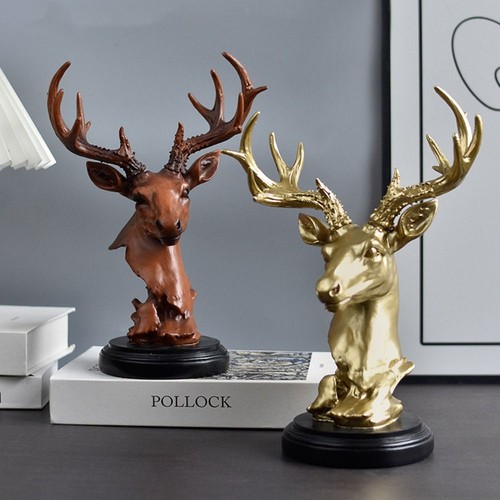 Resin modern deer figurine - modern,