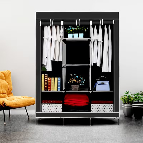 Portable fabric wardrobe - portable,