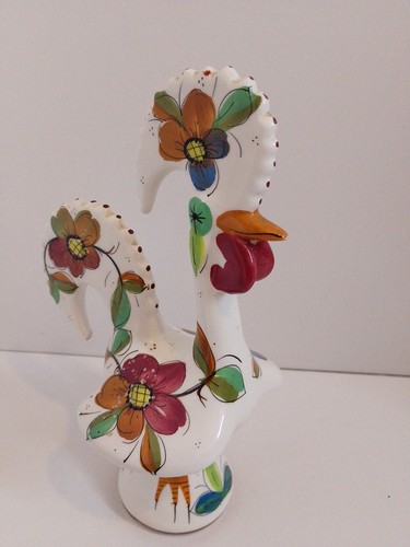 Large rustic pottery cockerel - large,