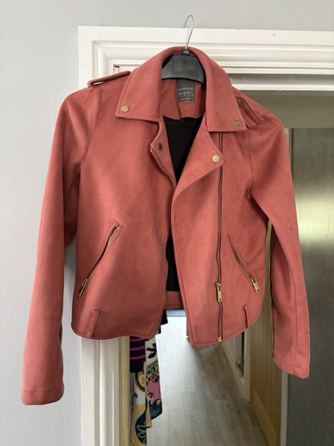Ladies suede biker jacket size - jacket,