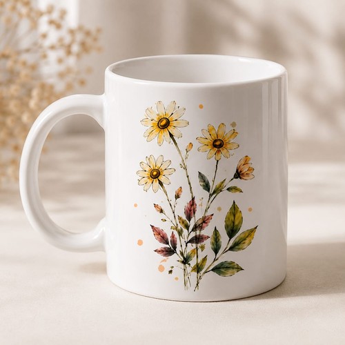 White ceramic coffee mug - white,