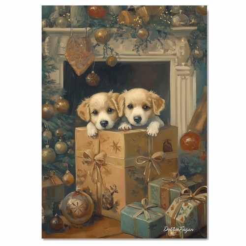 Adorable pups under christmas - pups,