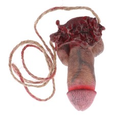 Halloween Prop Realistic Bloody Severed Body Parts Prop Latex Penis Hanging Deco