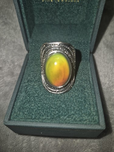 Sterling silver mood ring - silver,