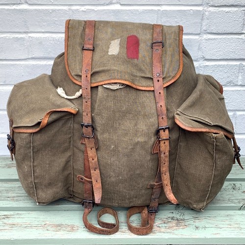 Vintage 1950s french rucksack - vintage,