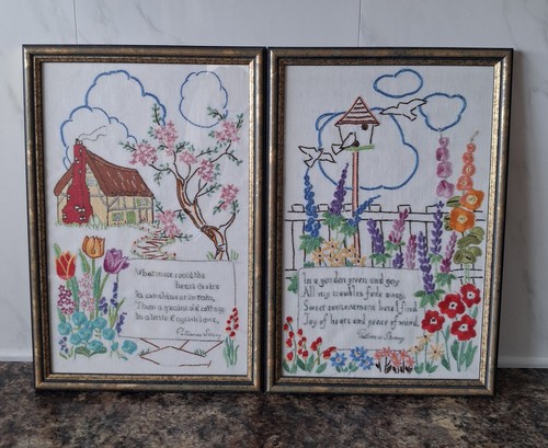 Hand embroidered samplers - hand,