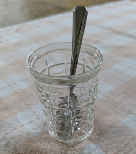 Cut glass pot chrome plate - cut,