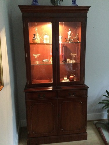 Vintage mahogany display - vintage,