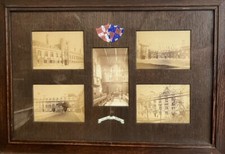 VINTAGE FRAMED PHOTOGRAPHS Christ  College Cambridge University  1908 OAK FRAMED